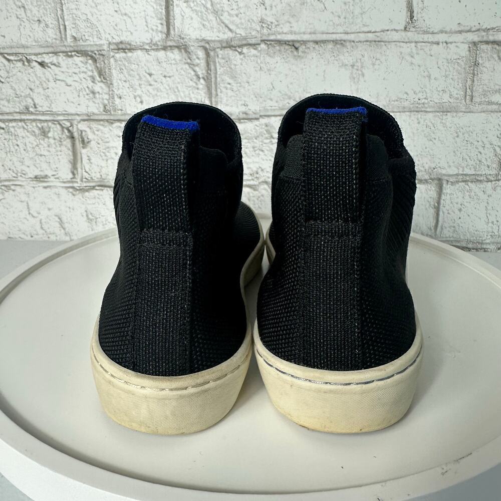 Rothy's Chelsea Boot Ankle Booties Stretch Knit Washable Shoes Black 6 - Picture 7 of 10